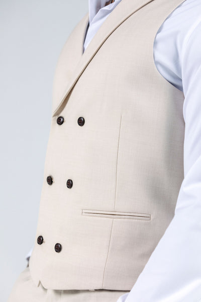 Pablo Beige Waistcoat