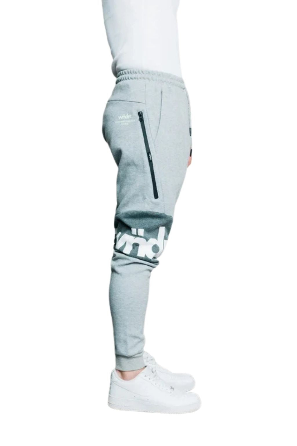 WNDRR Fusion Tech Trackpant - Grey Marle