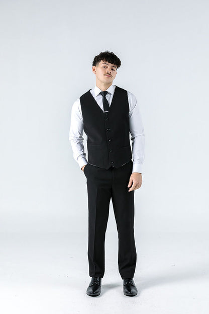 Marcus Black Stretch Waistcoat