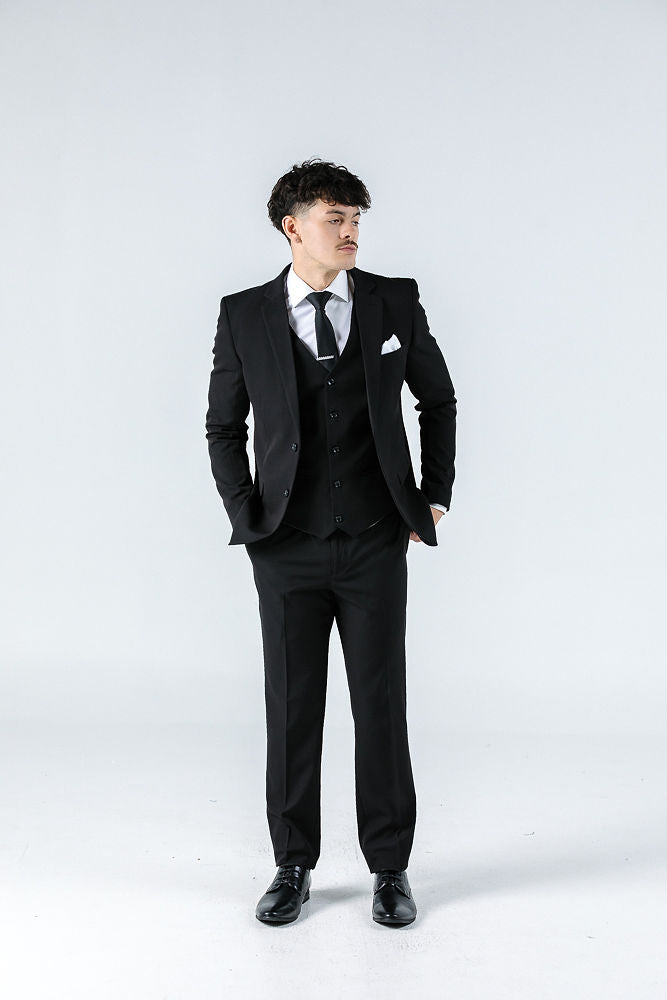 Marcus Black Stretch Waistcoat
