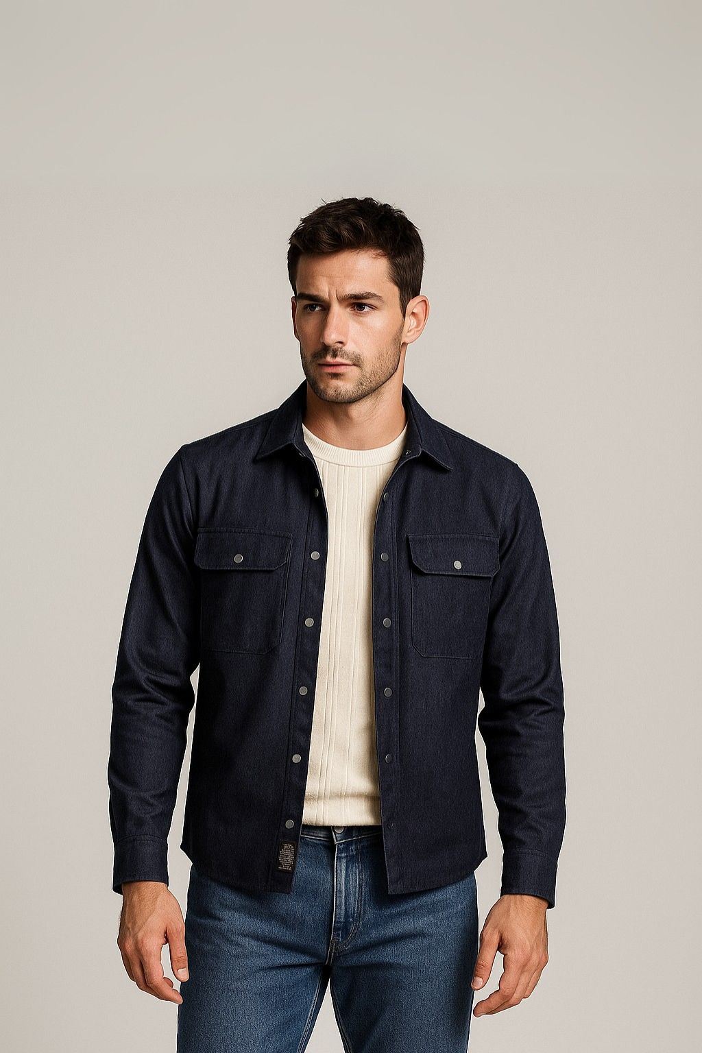 YXC Navy Shacket