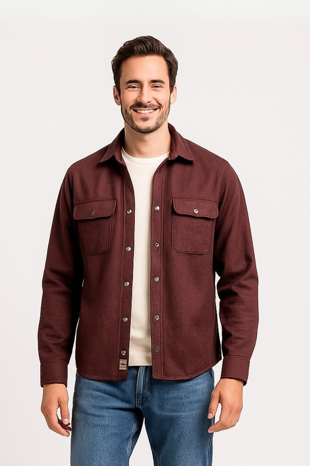 YXC Maroon Shacket