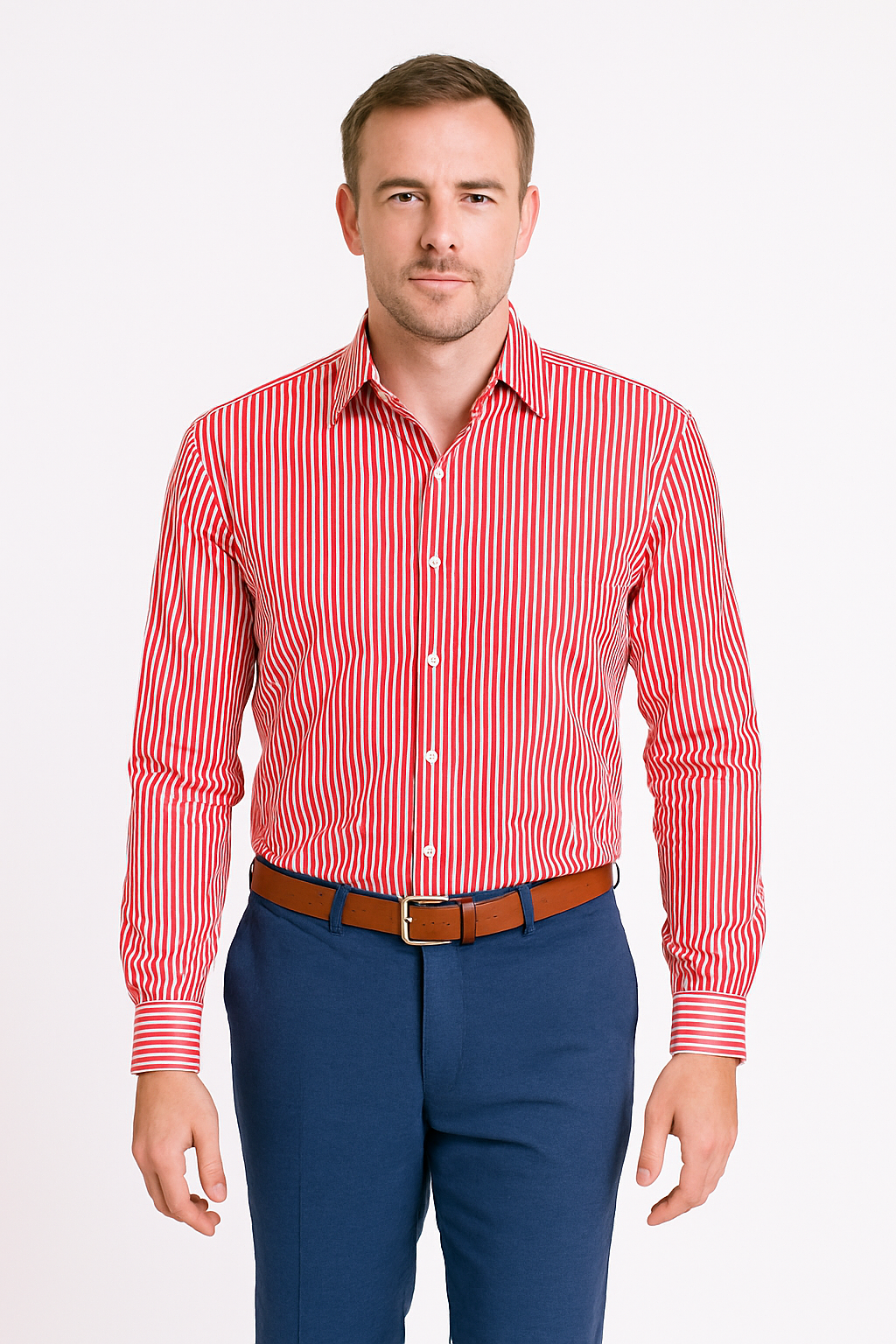 Breton Red Slim Bamboo Shirt