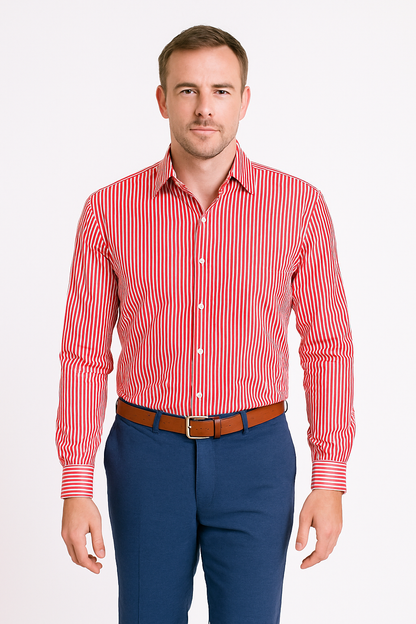Breton Red Slim Bamboo Shirt