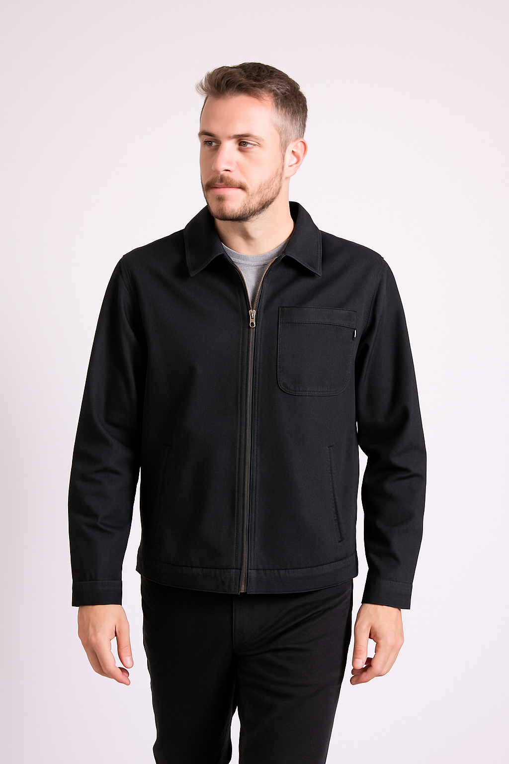 St Goliath Black Trad Overshirt